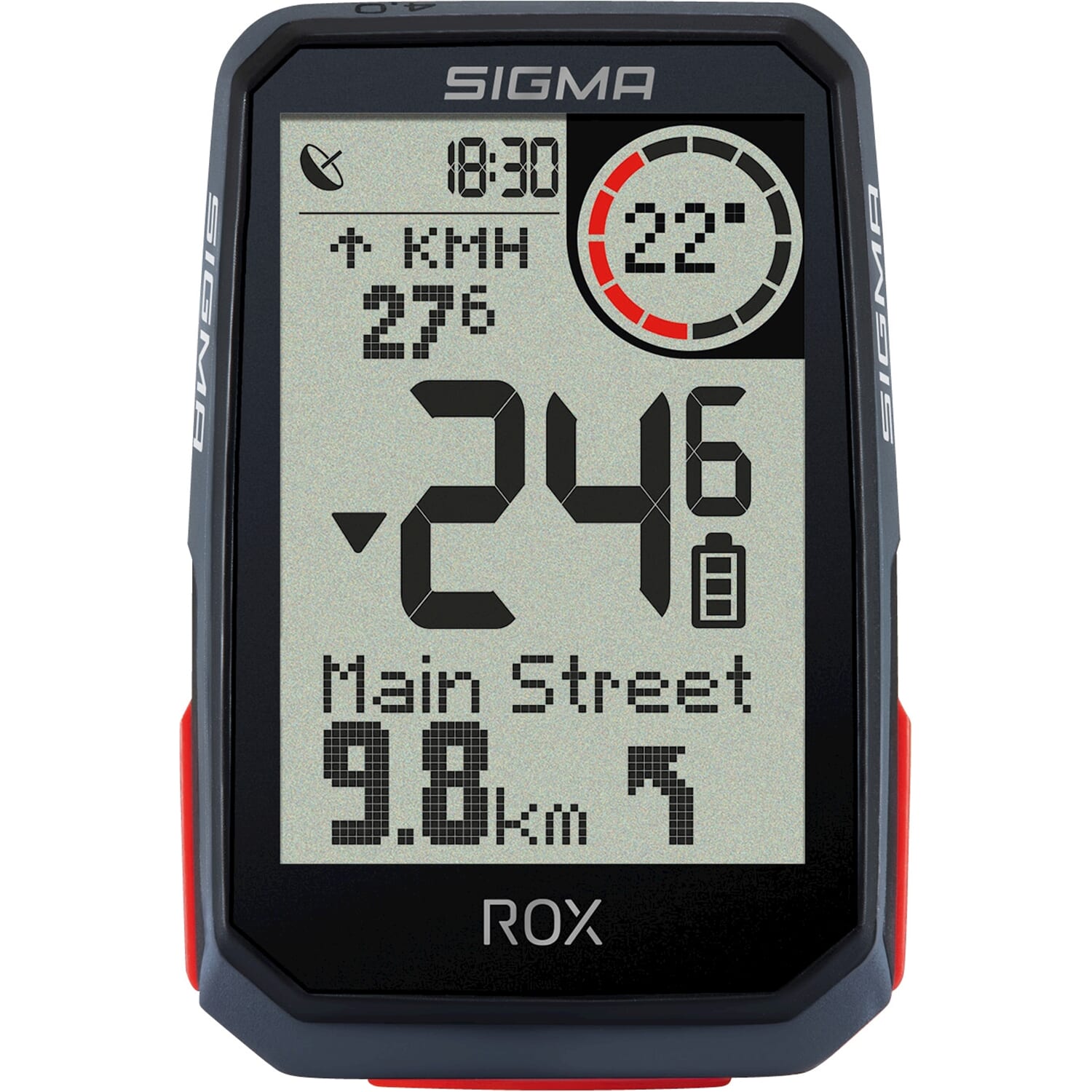 Split Interactie Oranje Sigma ROX 4.0 GPS Black HR + sensoren top mount set bij Kemperfietsen.nl