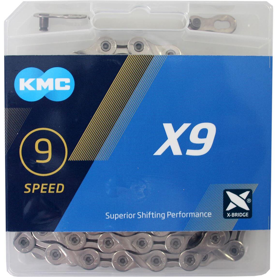 KMC ketting X9 silver bij Kemperfietsen.nl